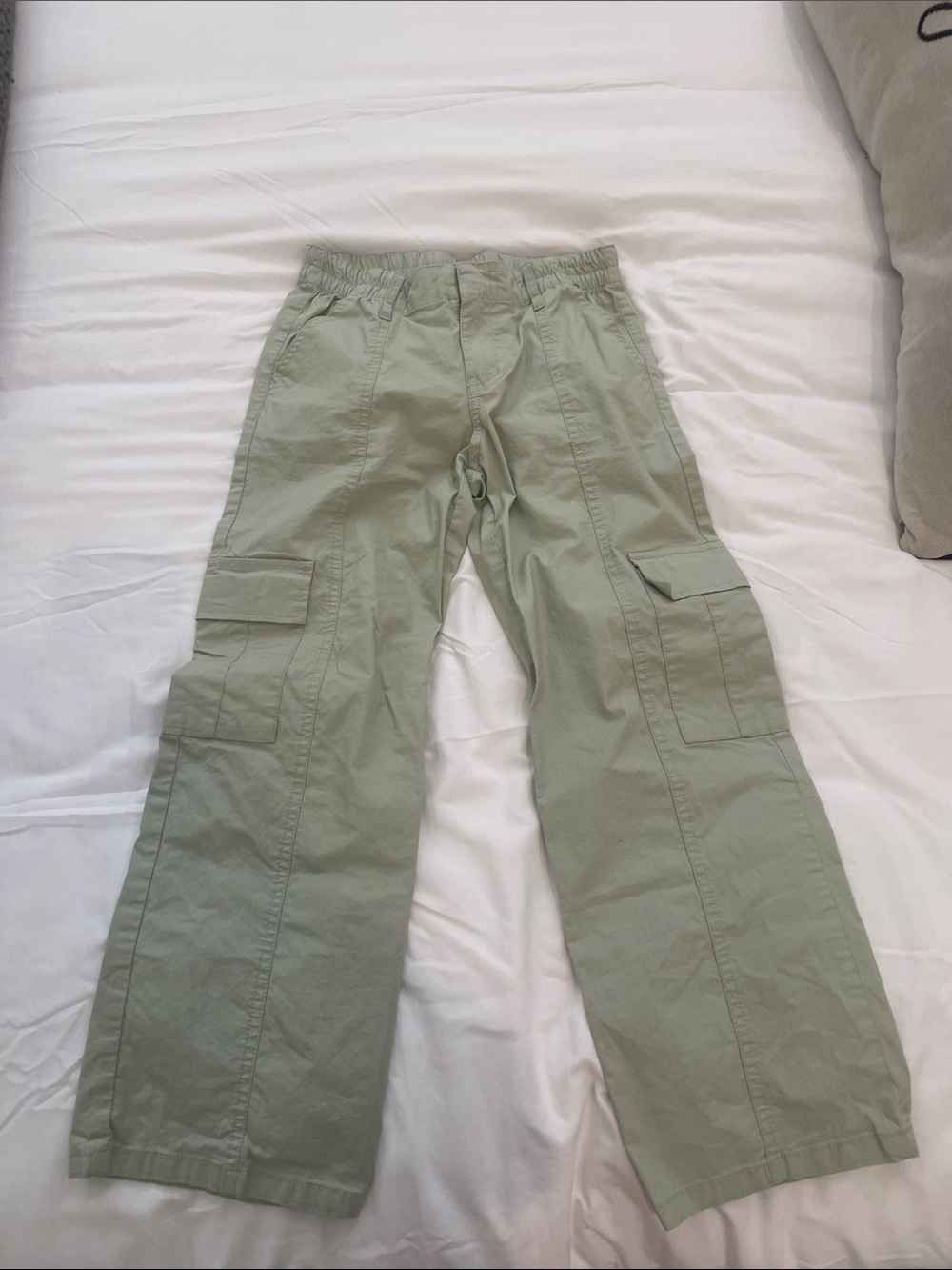art class light sage elastic waist pants
